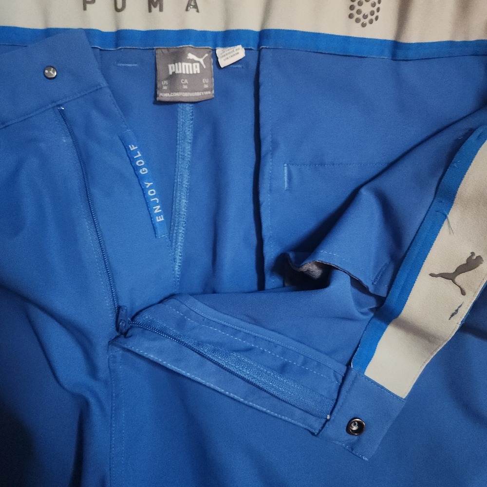 Puma Golf Shorts Mens 36 Blue Performance Athletic Activewear - Picture 3 of 8